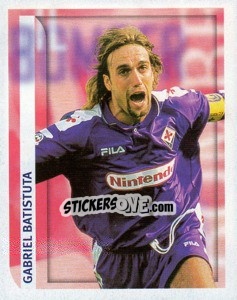 Sticker Gabriel Batistuta (Il Bomber) - Calcio 1998-1999 n. 102 - Merlin