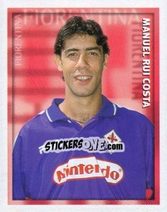 Figurina Manuel Rui Costa - Calcio 1998-1999 - Merlin