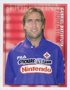 Sticker Gabriel Batistuta - Calcio 1998-1999 n. 117 - Merlin