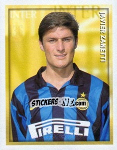 Sticker Javier Zanetti - Calcio 1998-1999 n. 136 - Merlin