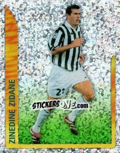Sticker Zinedine Zidane (Superstars in Azione) - Calcio 1998-1999 n. 145 - Merlin