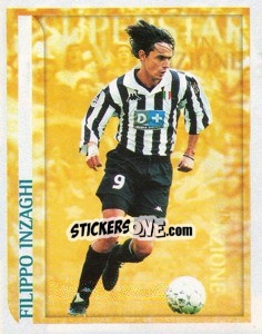 Figurina Filippo Inzaghi (Superstars in Azione) - Calcio 1998-1999 - Merlin