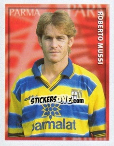 Figurina Roberto Mussi - Calcio 1998-1999 - Merlin