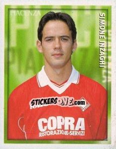 Sticker Simone Inzaghi - Calcio 1998-1999 - Merlin