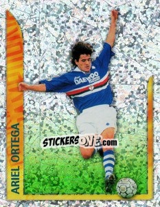 Figurina Ariel Ortega (Superstars in Azione) - Calcio 1998-1999 - Merlin