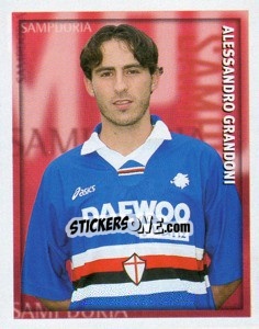 Figurina Alessandro Grandoni - Calcio 1998-1999 - Merlin