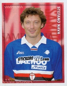 Figurina Stefano Nava - Calcio 1998-1999 - Merlin