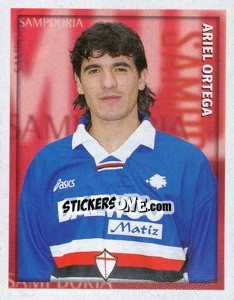 Figurina Ariel Ortega - Calcio 1998-1999 - Merlin