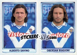 Cromo Savino / Biagioni  - Calcio 1998-1999 - Merlin