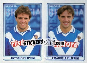 Figurina A.Filippini / E.Filippini  - Calcio 1998-1999 - Merlin