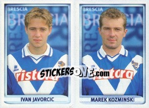 Sticker Javorcic / Kozminski  - Calcio 1998-1999 - Merlin