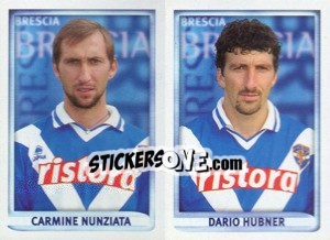 Sticker Nunziata / Hubner  - Calcio 1998-1999 - Merlin