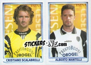 Figurina Scalabrelli / Mantelli  - Calcio 1998-1999 - Merlin