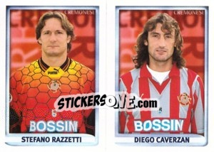 Figurina Razzetti / Caverzan  - Calcio 1998-1999 - Merlin