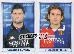 Figurina Soviero / Bettella  - Calcio 1998-1999 - Merlin