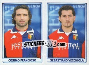 Sticker Francioso / Vecchiola  - Calcio 1998-1999 - Merlin