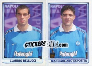 Sticker Bellucci / Esposito  - Calcio 1998-1999 - Merlin