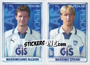 Figurina Allegri / Epifani  - Calcio 1998-1999 - Merlin