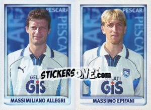 Sticker Allegri / Epifani  - Calcio 1998-1999 n. 520 - Merlin