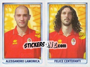 Sticker Lamonica / Centofanti  - Calcio 1998-1999 - Merlin