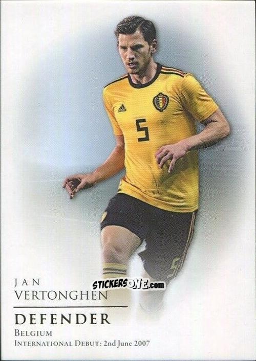 Sticker Jan Vertonghen - World Football UNIQUE 2018
 n. 30 - Futera