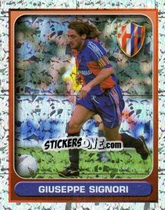 Figurina Giuseppe Signori (Il Bomber) - Calcio 2000-2001 - Merlin