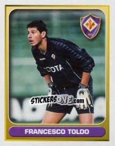 Sticker Francesco Toldo (Superstar) - Calcio 2000-2001 n. 106 - Merlin