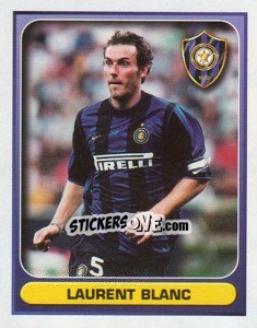 Sticker Laurent Blanc (Superstar) - Calcio 2000-2001 n. 129 - Merlin