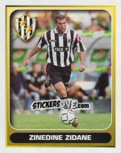 Sticker Zinedine Zidane (Superstar) - Calcio 2000-2001 n. 154 - Merlin