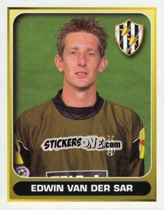 Sticker Edwin van der Sar - Calcio 2000-2001 n. 158 - Merlin