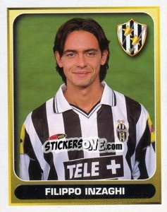 Sticker Filippo Inzaghi - Calcio 2000-2001 n. 173 - Merlin