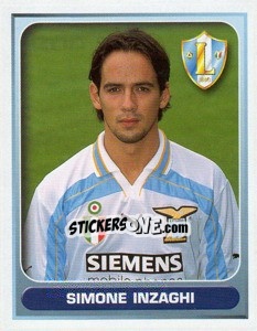 Sticker Simone Inzaghi - Calcio 2000-2001 n. 200 - Merlin