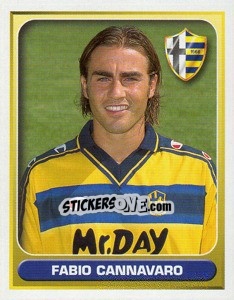 Sticker Fabio Cannavaro - Calcio 2000-2001 n. 285 - Merlin