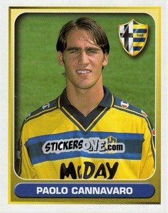 Sticker Paolo Cannavaro - Calcio 2000-2001 n. 287 - Merlin