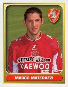 Sticker Marco Materazzi - Calcio 2000-2001 n. 312 - Merlin