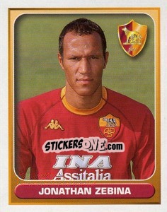 Figurina Jonathan Zebina - Calcio 2000-2001 - Merlin