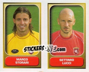 Figurina Storari / Lucci  - Calcio 2000-2001 - Merlin