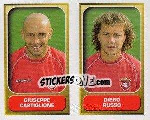Sticker Castiglione / Russo  - Calcio 2000-2001 n. 456 - Merlin