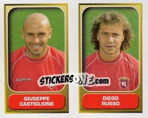 Figurina Castiglione / Russo  - Calcio 2000-2001 - Merlin