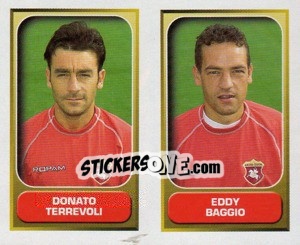 Sticker Terrevoli / Baggio  - Calcio 2000-2001 n. 458 - Merlin