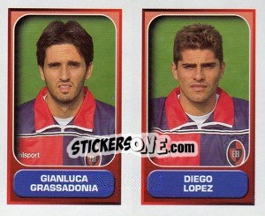 Sticker Grassadonia / Lopez  - Calcio 2000-2001 n. 462 - Merlin