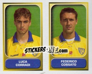 Sticker Corradi / Cossato  - Calcio 2000-2001 - Merlin