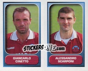 Sticker Cinetto / Scarponi  - Calcio 2000-2001 - Merlin