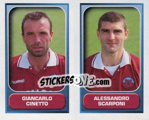 Sticker Cinetto / Scarponi  - Calcio 2000-2001 n. 478 - Merlin