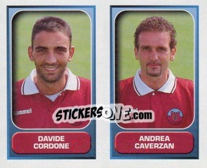 Figurina Cordone / Caverzan  - Calcio 2000-2001 - Merlin