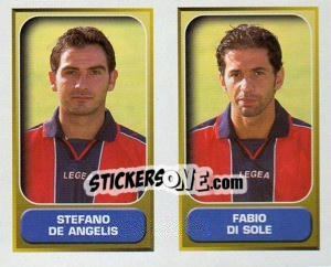 Figurina De Angelis / Di Sole  - Calcio 2000-2001 - Merlin