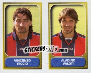 Sticker Riccio / Valoti  - Calcio 2000-2001 - Merlin