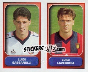 Figurina Sassanelli / Lavecchia  - Calcio 2000-2001 - Merlin