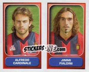 Sticker Cardinale / Fialdini  - Calcio 2000-2001 n. 495 - Merlin