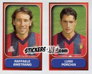 Sticker Ametrano / Porchia  - Calcio 2000-2001 - Merlin